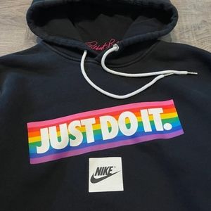 Men's Nike JUST DO IT 🌈 Rainbow hoodie XS
